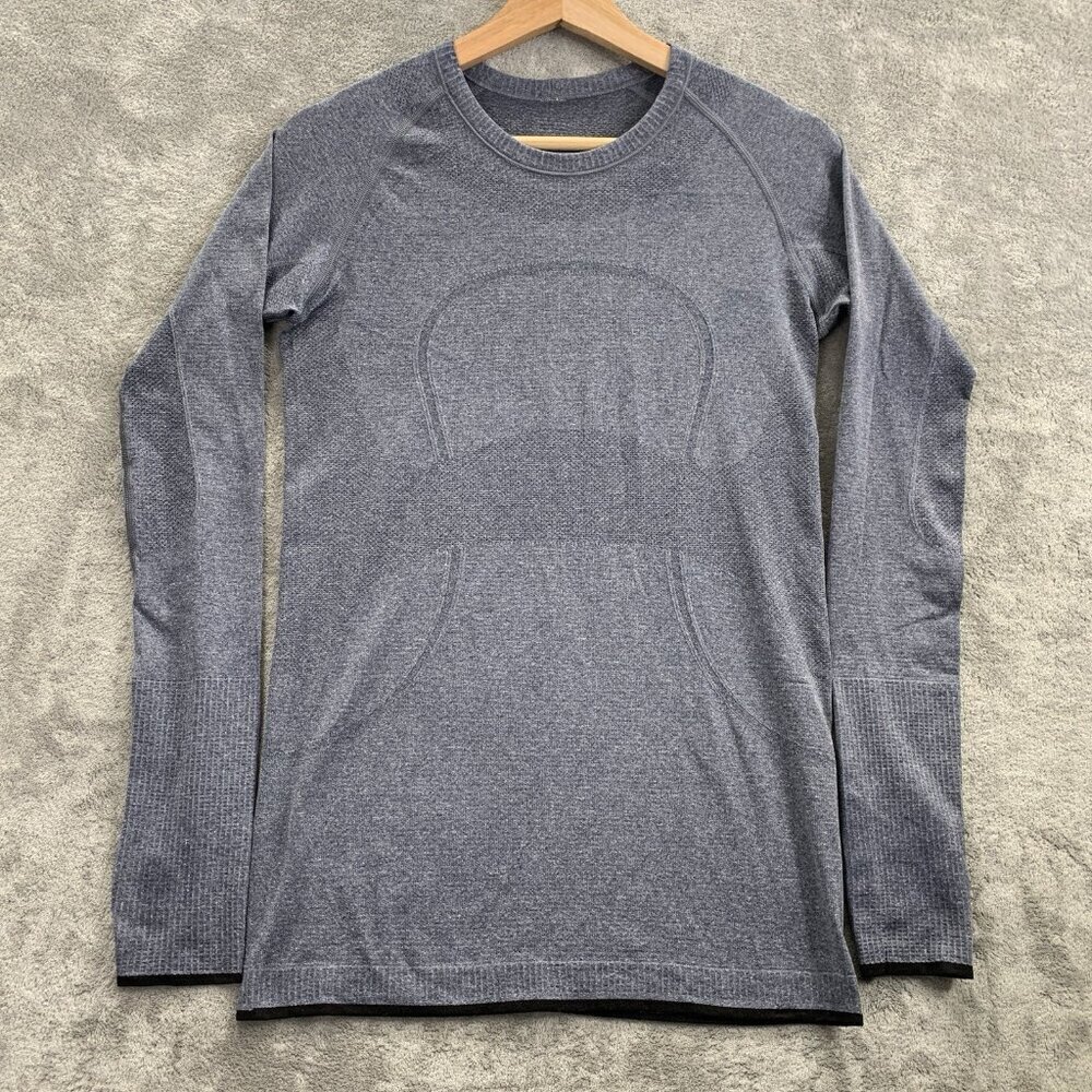 Lululemon Swiftly Tech Shirt Women 8 Gray Long Sleeve Tee Athleisure Workout Gym